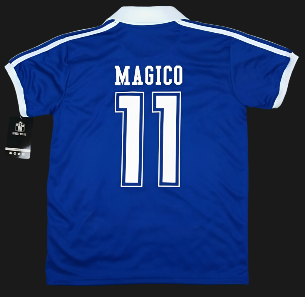 Camisa Azul El Salvador 1982 | #11 Mágico González, Edición Leyenda