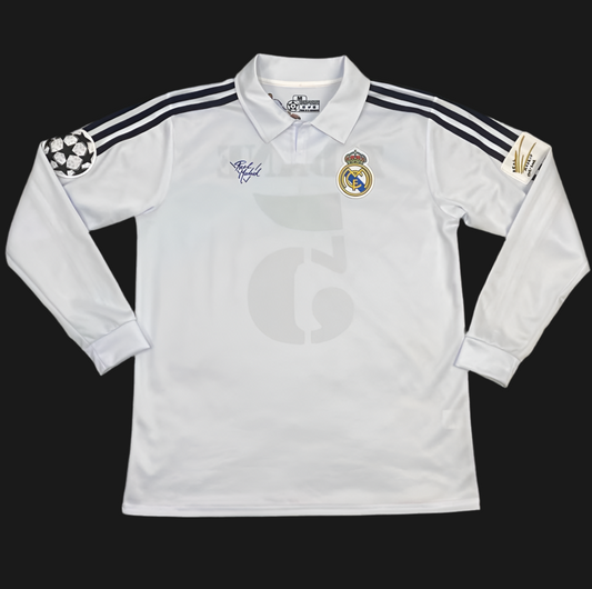 Camisa Blanca 2002 Manga Larga – Gol de Leyenda en Europa
